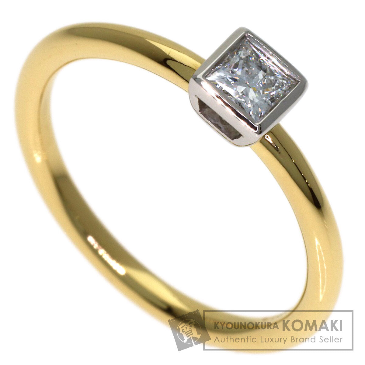 TIFFANY&Co. Diamond Ring K18 Yellow Gold PT950Ladies [Used]