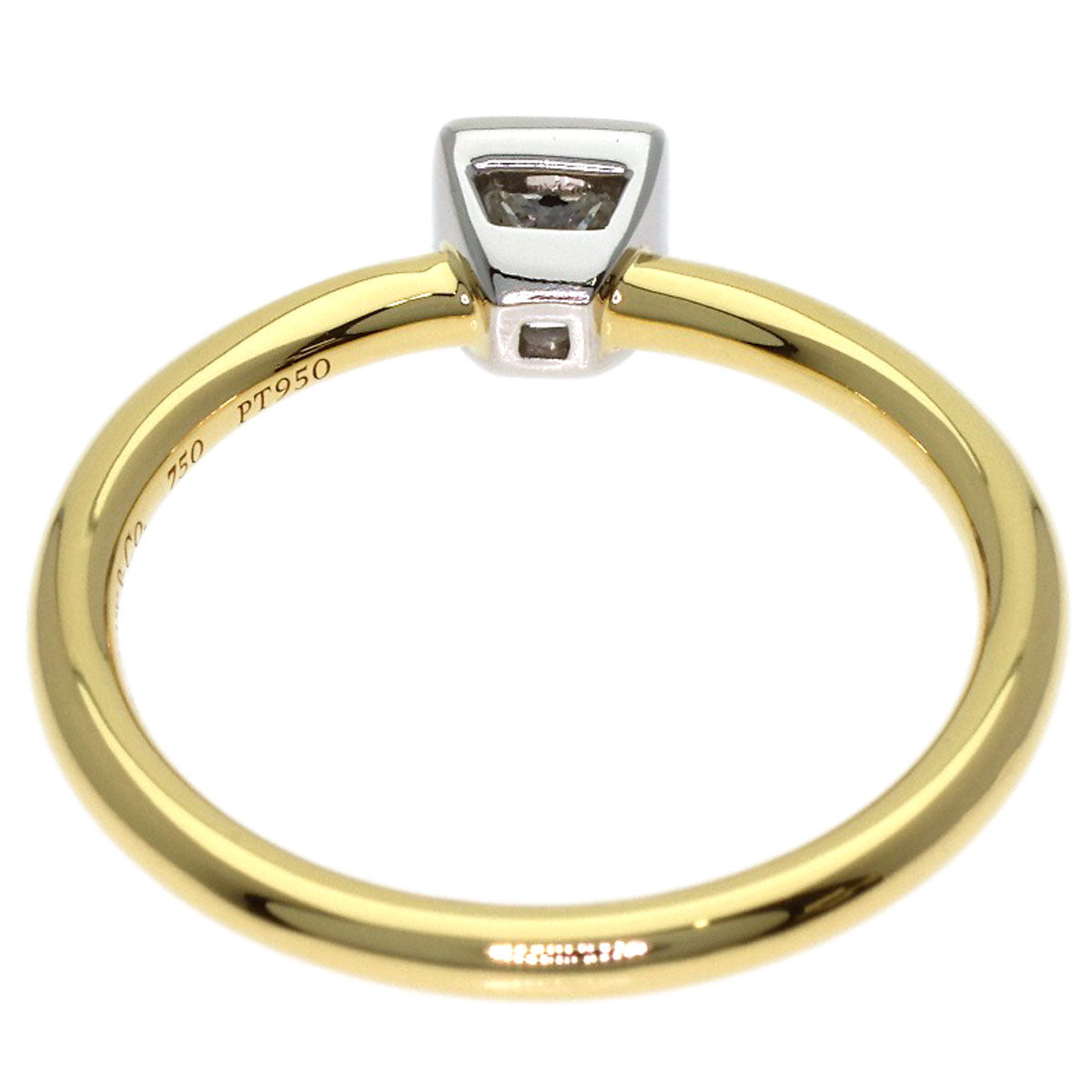 TIFFANY&Co. Diamond Ring K18 Yellow Gold PT950Ladies [Used]