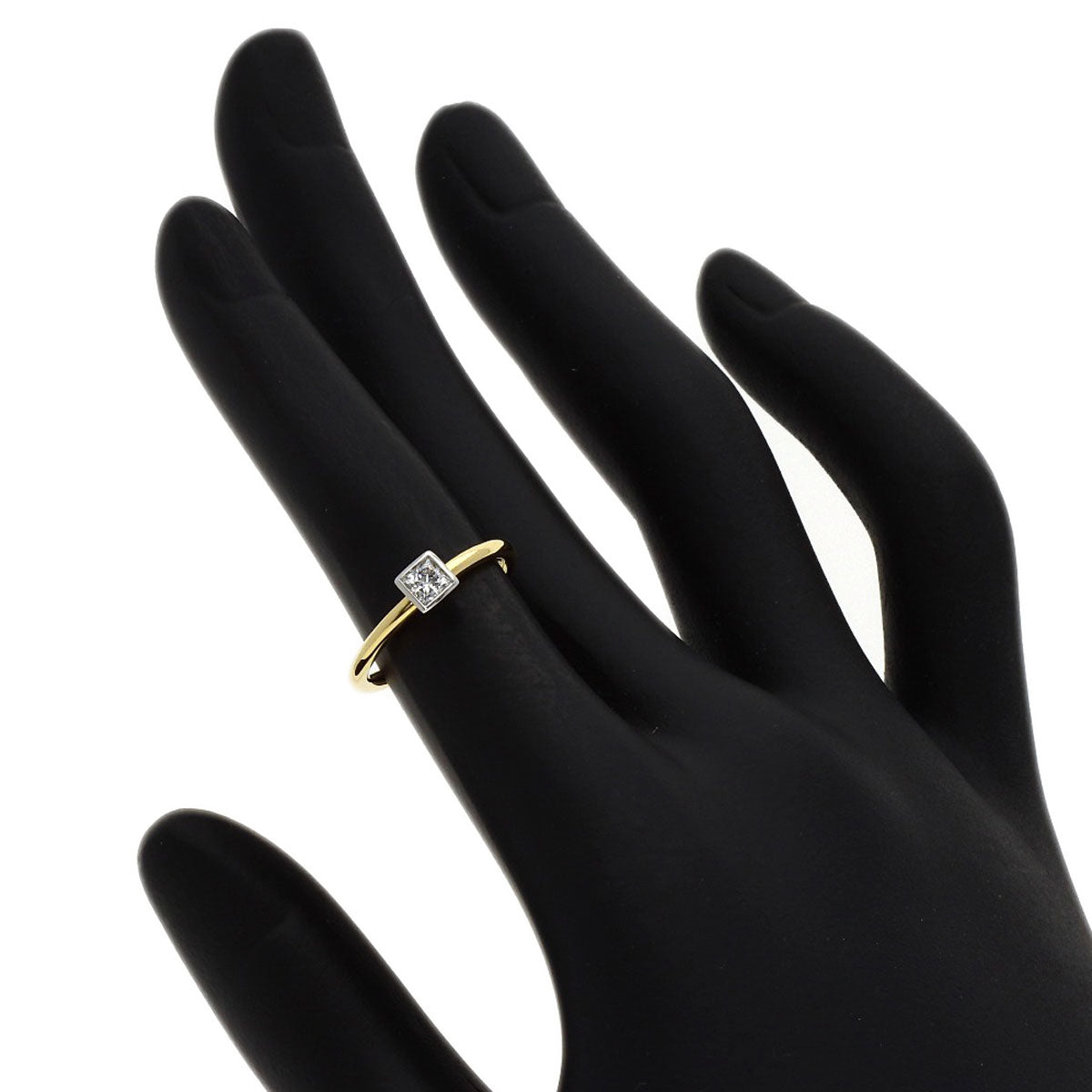 TIFFANY&Co. Diamond Ring K18 Yellow Gold PT950Ladies [Used]