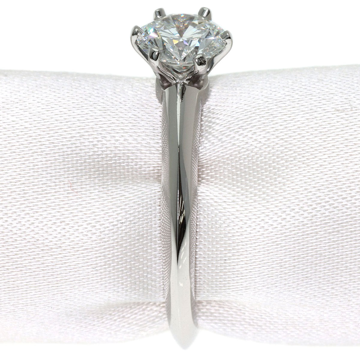 TIFFANY&Co. Solitaire Diamond Ring Platinum PT950 Ladies [Used]