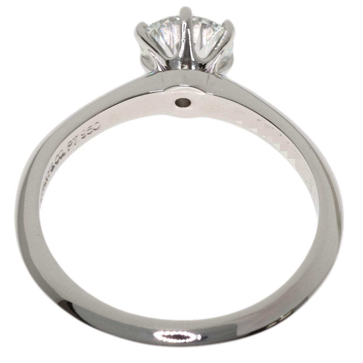 TIFFANY&Co. Solitaire Diamond Ring Platinum PT950 Ladies [Used]