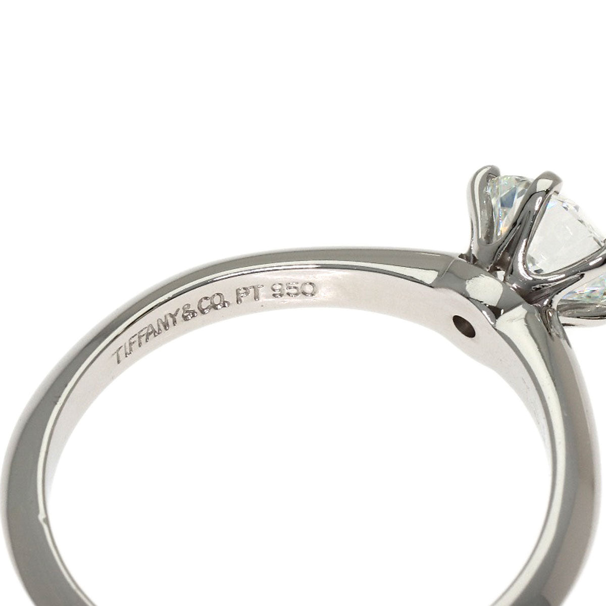 TIFFANY&Co. Solitaire Diamond Ring Platinum PT950 Ladies [Used]
