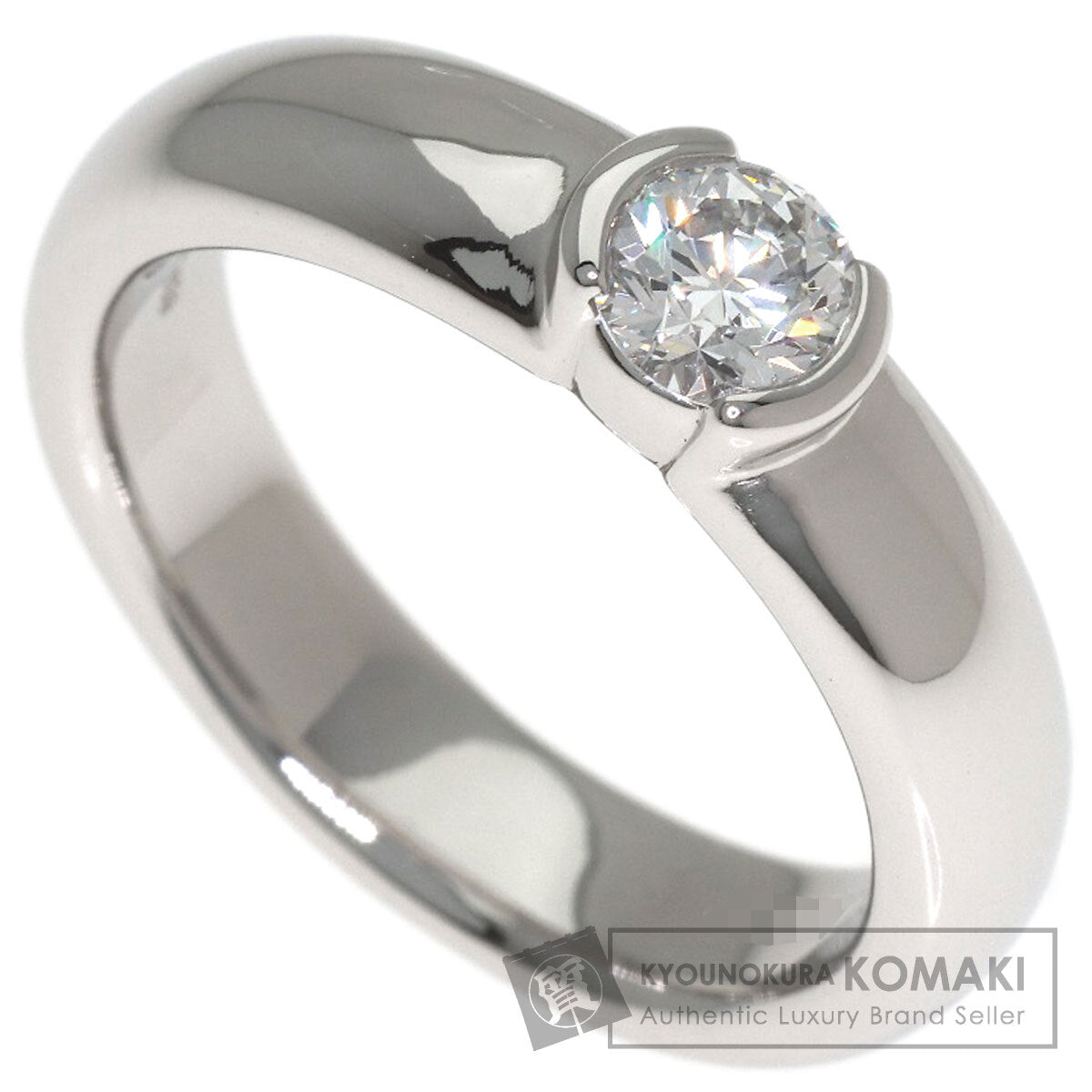TIFFANY&Co. Dots Solitaire Diamond Ring Platinum PT950 Ladies [Used]