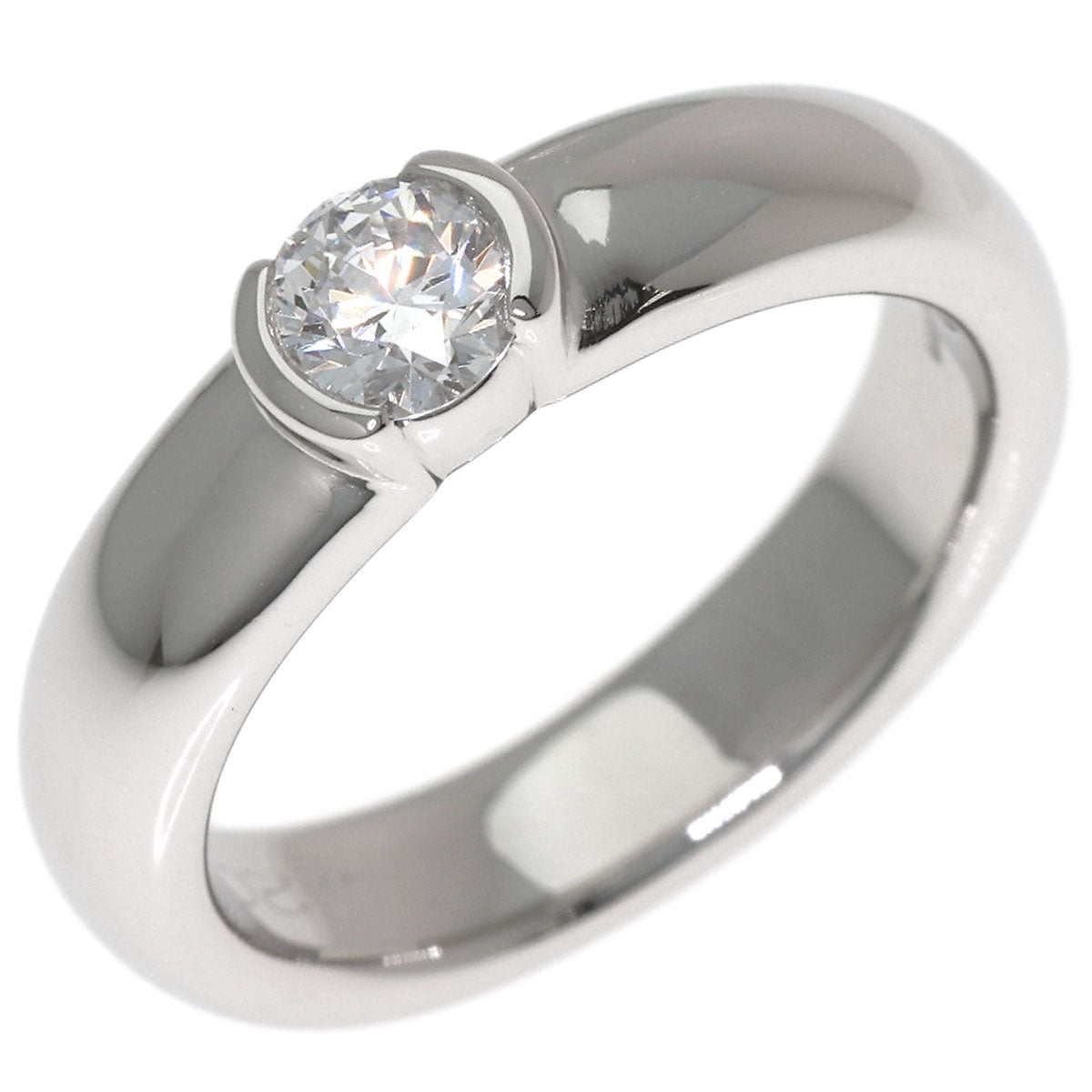 TIFFANY&Co. Dots Solitaire Diamond Ring Platinum PT950 Ladies [Used]