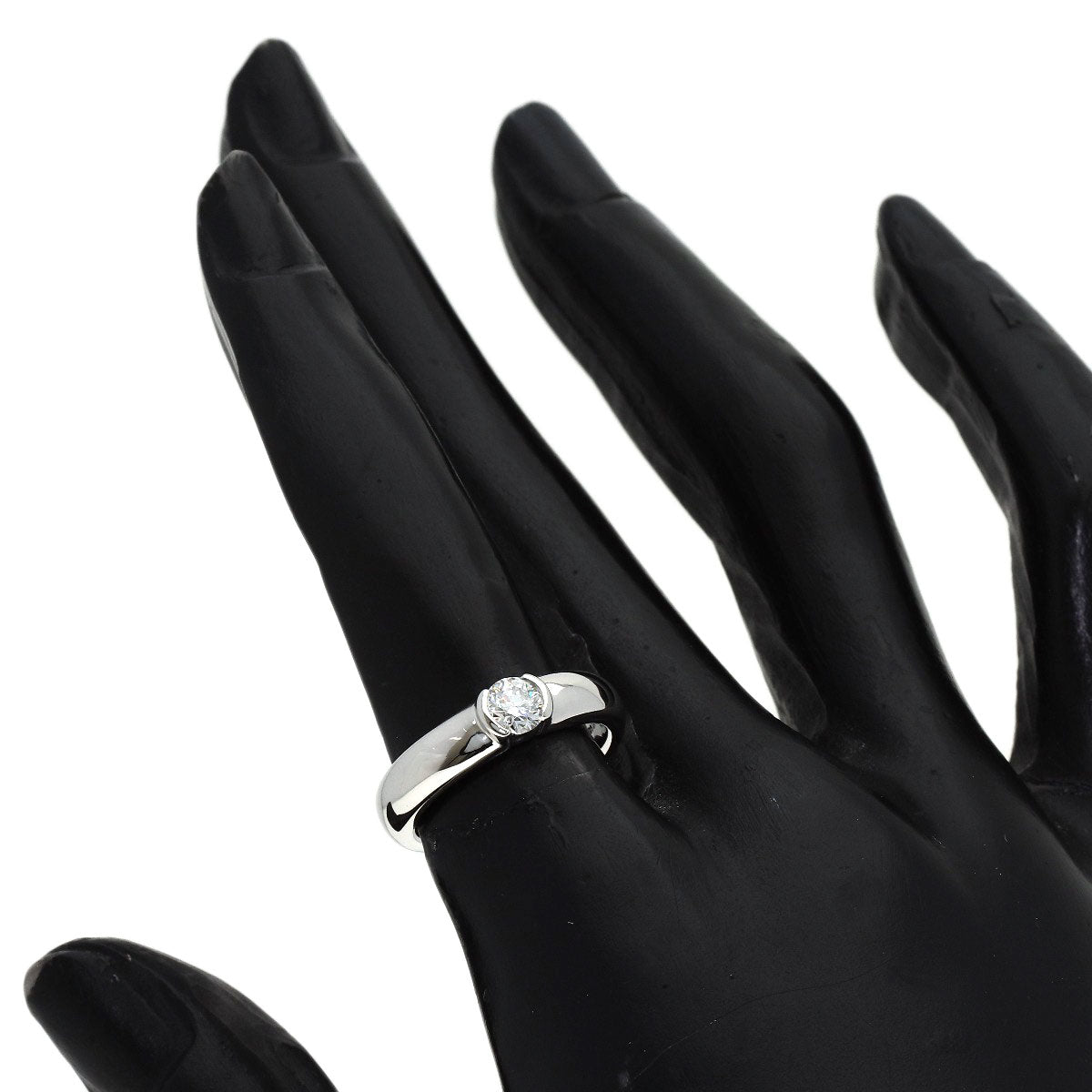 TIFFANY&Co. Dots Solitaire Diamond Ring Platinum PT950 Ladies [Used]