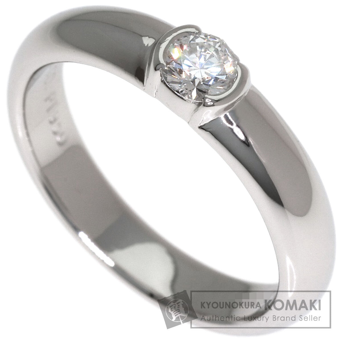 TIFFANY&Co. Dots Solitaire Diamond Ring Platinum PT950 Ladies [Used]