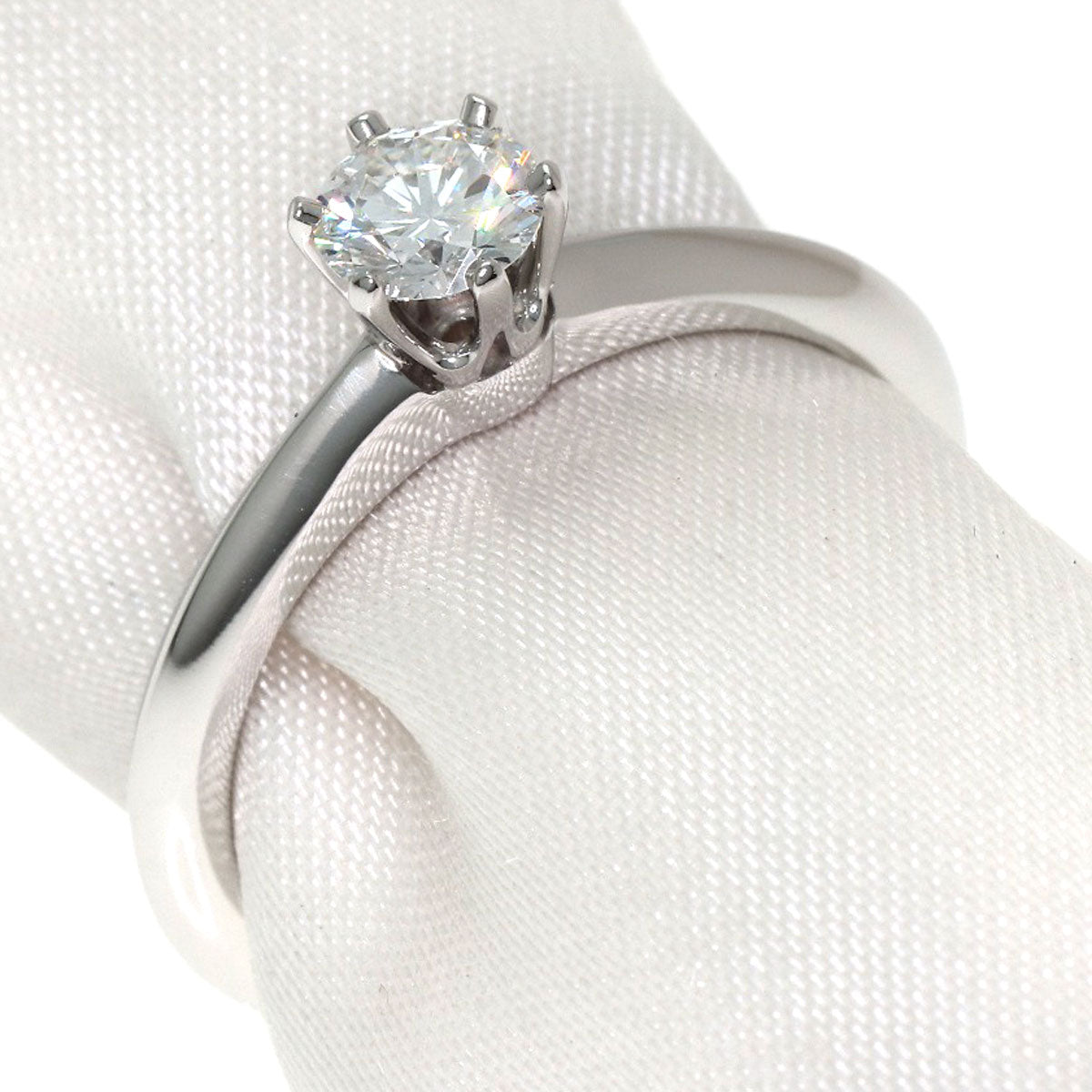 TIFFANY&Co. Solitaire Diamond Ring Platinum PT950 Ladies [Used]