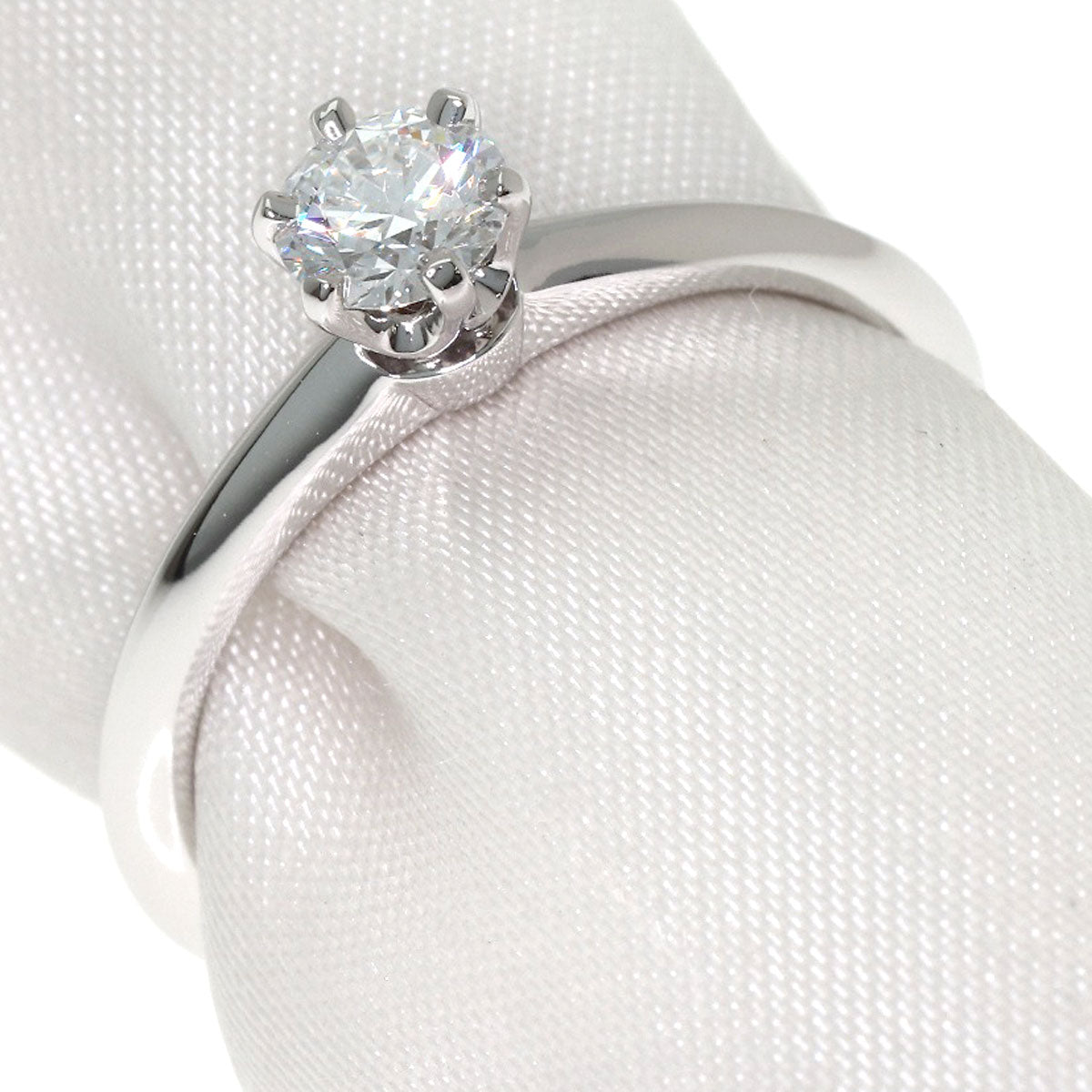 TIFFANY&Co. Solitaire Diamond Ring Platinum PT950 Ladies [Used]