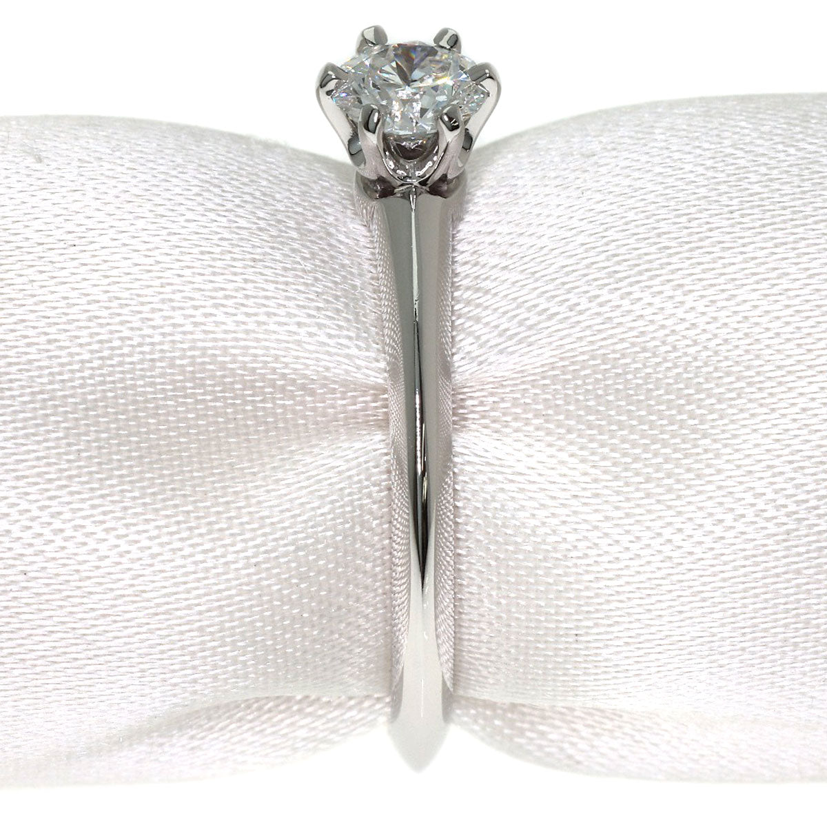 TIFFANY&Co. Solitaire Diamond Ring Platinum PT950 Ladies [Used]