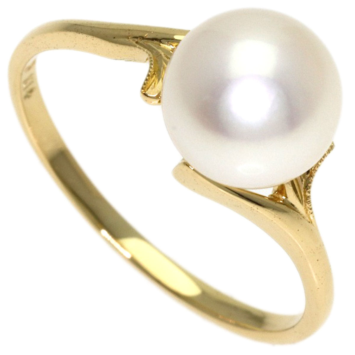 MIKIMOTO Pearl Pearl Ring K14 Yellow Gold Ladies [Used]