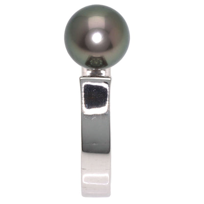 MIKIMOTO Pearl Pearl Diamond Ring K18 White Gold Ladies [Used]