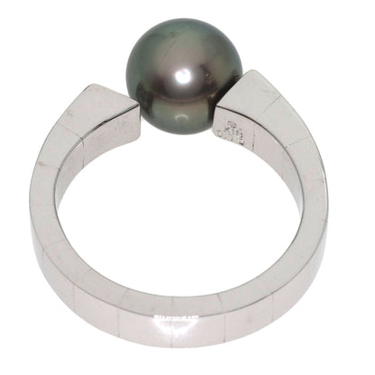 MIKIMOTO Pearl Pearl Diamond Ring K18 White Gold Ladies [Used]