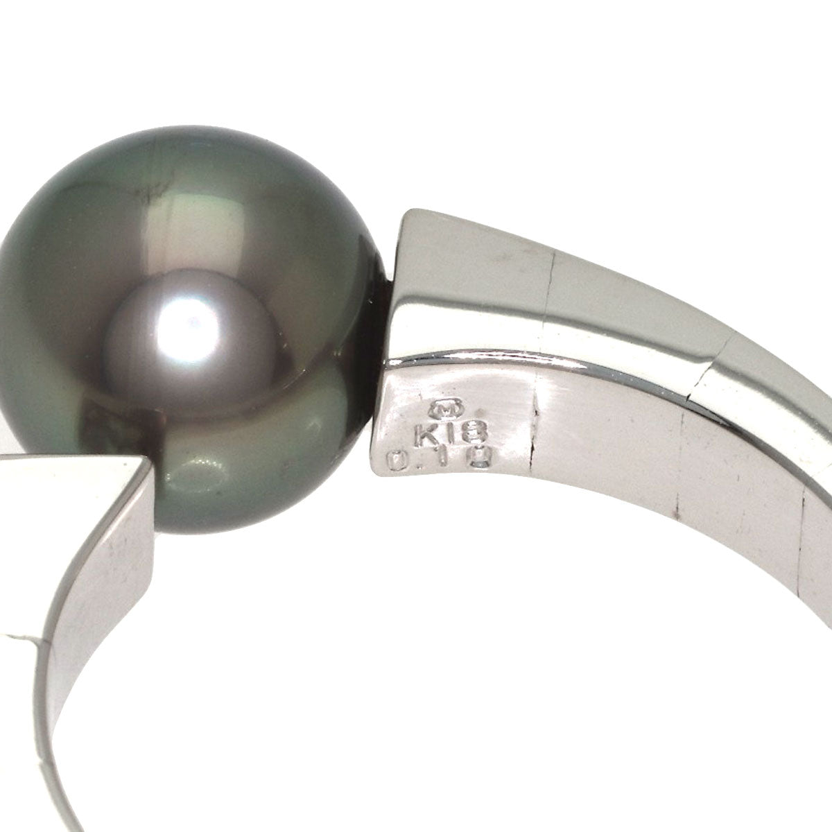MIKIMOTO Pearl Pearl Diamond Ring K18 White Gold Ladies [Used]