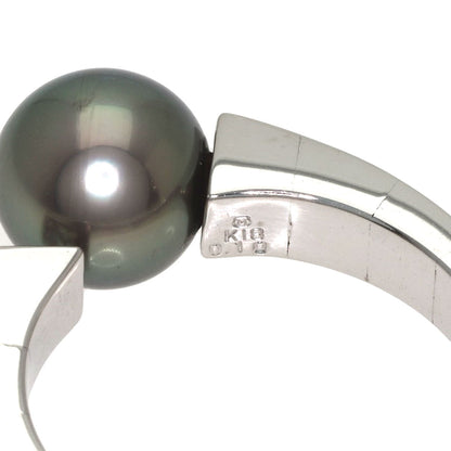 MIKIMOTO Pearl Pearl Diamond Ring K18 White Gold Ladies [Used]