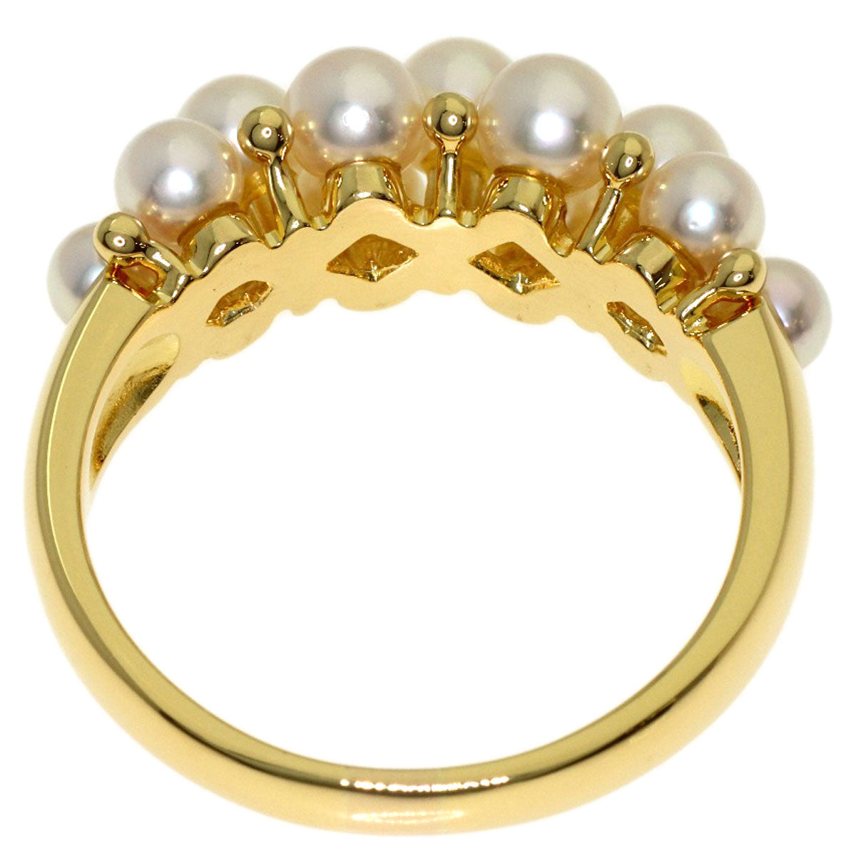 MIKIMOTO Pearl Pearl Ring K18 Yellow Gold Ladies [Used]