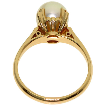 MIKIMOTO Pearl Pearl Ring K18 Yellow Gold Ladies [Used]