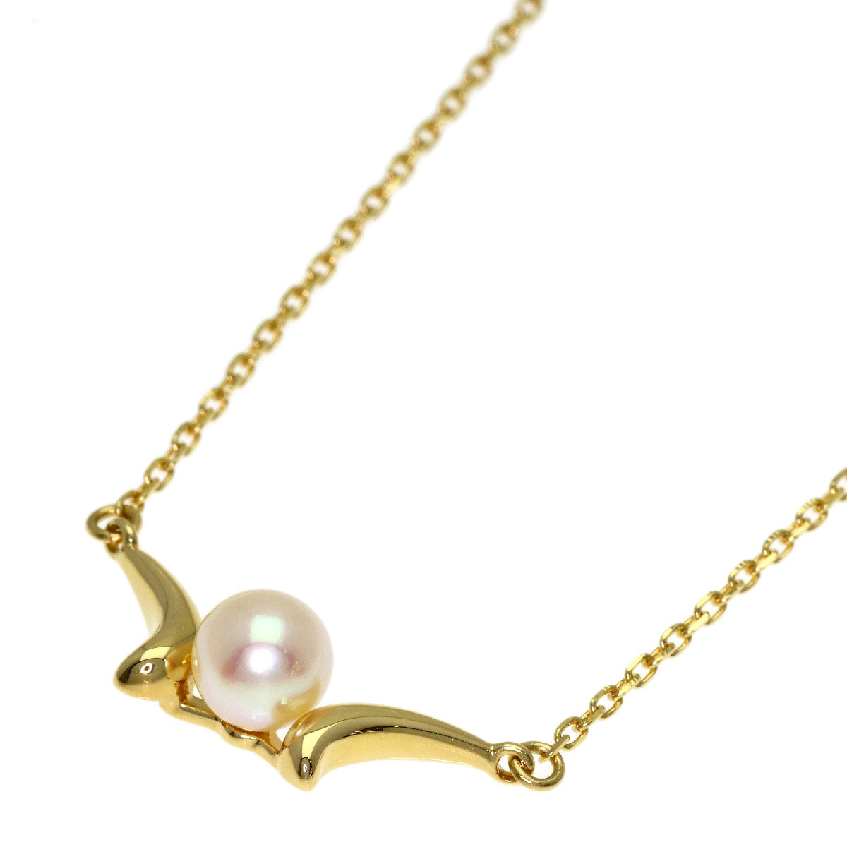MIKIMOTO Pearl Pearl Necklace K18 Yellow Gold Ladies [Used]