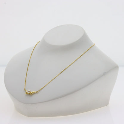 MIKIMOTO Pearl Pearl Necklace K18 Yellow Gold Ladies [Used]