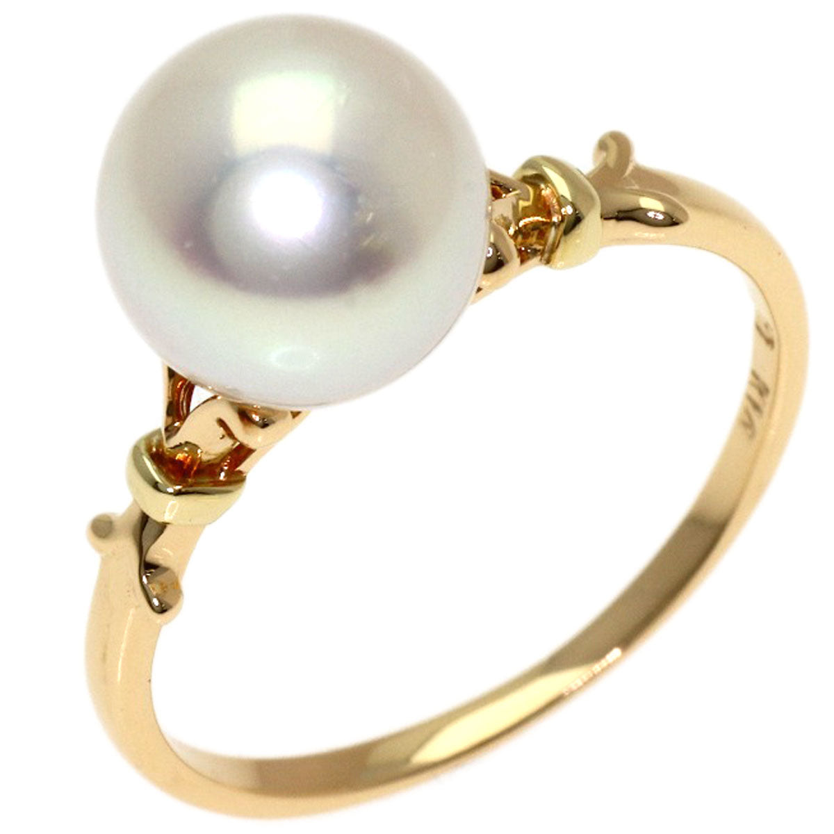 MIKIMOTO Pearl Pearl Ring K14 Yellow Gold Ladies [Used]