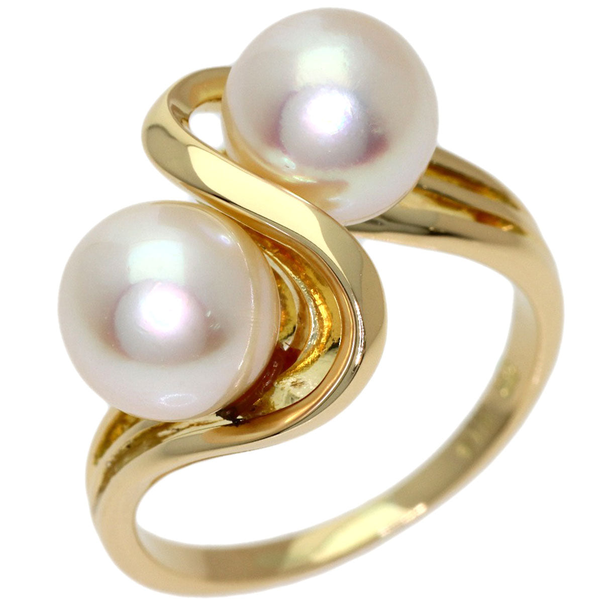 MIKIMOTO Pearl Pearl Ring K14 Yellow Gold Ladies [Used]