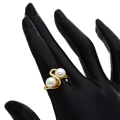 MIKIMOTO Pearl Pearl Ring K14 Yellow Gold Ladies [Used]