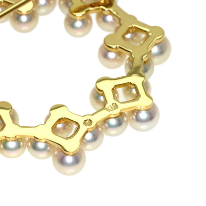 MIKIMOTO Pearl Pearl Brooch K18 Yellow Gold Ladies [Used]