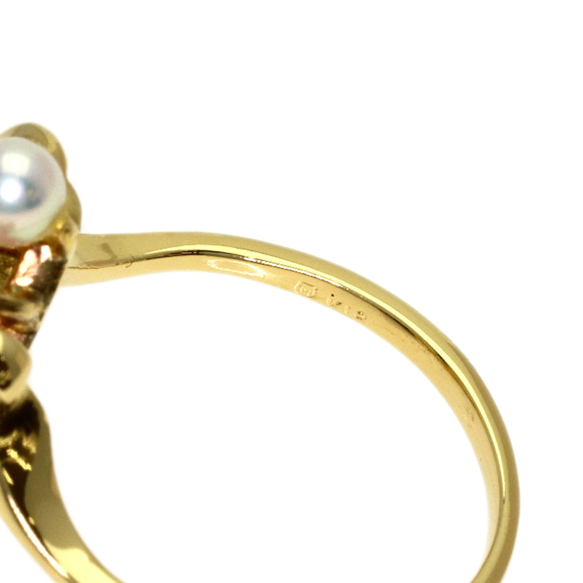 MIKIMOTO Baby pearl Pearl Ring K18 Yellow Gold Ladies [Used]