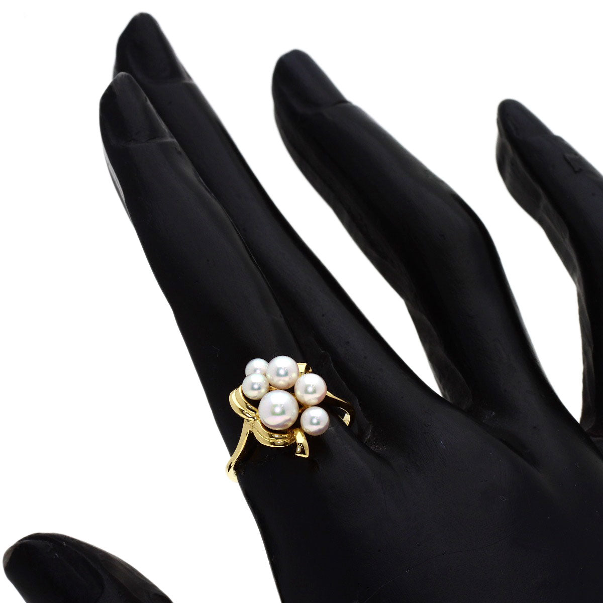 MIKIMOTO Baby pearl Pearl Ring K18 Yellow Gold Ladies [Used]