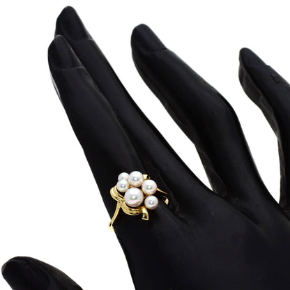 MIKIMOTO Baby pearl Pearl Ring K18 Yellow Gold Ladies [Used]