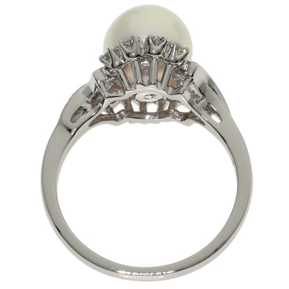 MIKIMOTO Pearl Pearl Diamond Ring Platinum PT950 Ladies [Used]