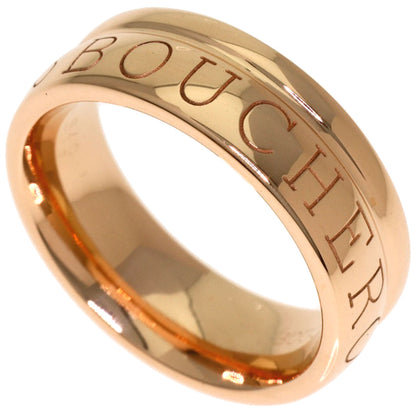 Boucheron logo Ring K18 Pink Gold Ladies [Used]