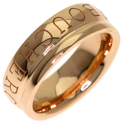Boucheron logo Ring K18 Pink Gold Ladies [Used]