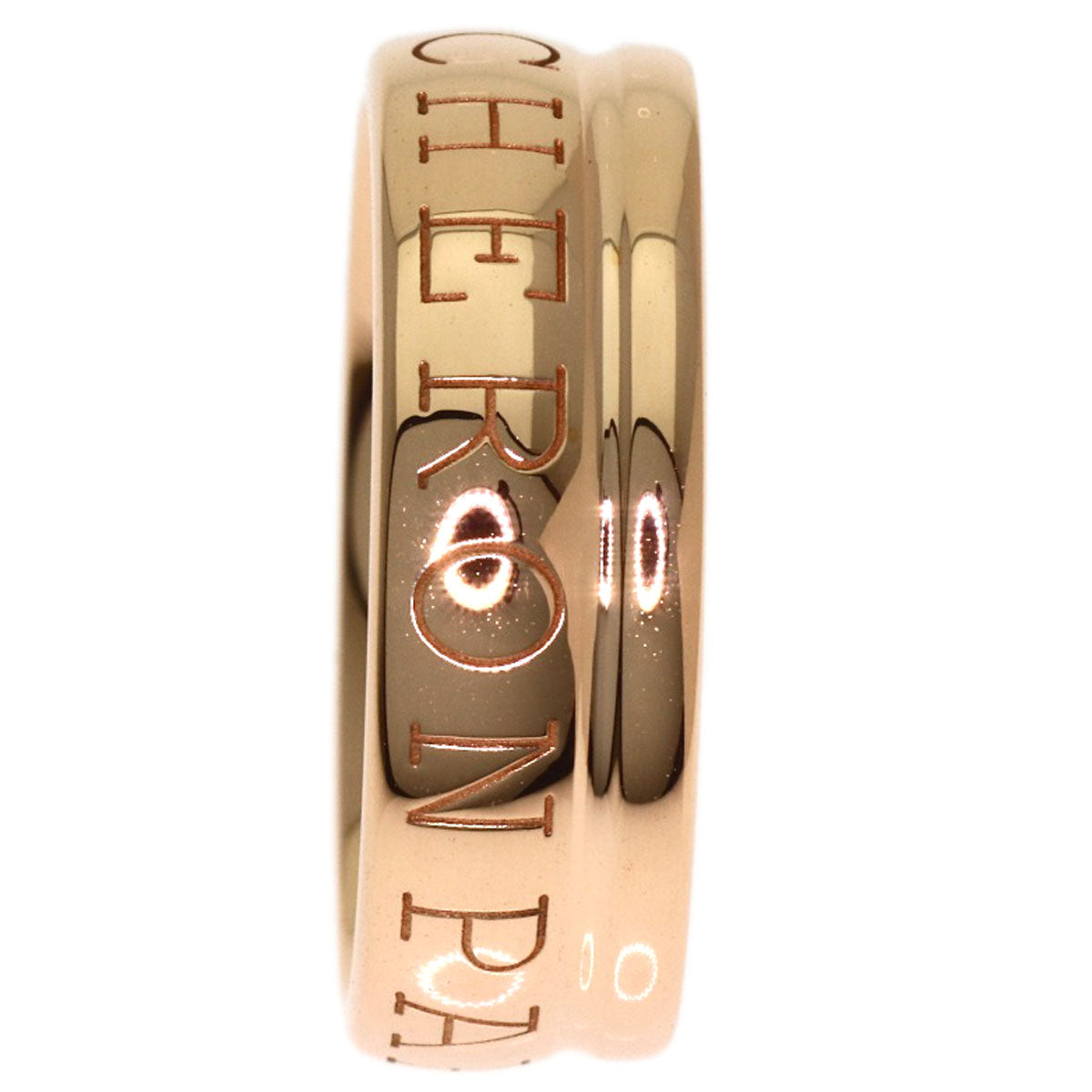 Boucheron logo Ring K18 Pink Gold Ladies [Used]