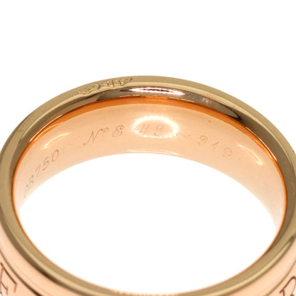 Boucheron logo Ring K18 Pink Gold Ladies [Used]