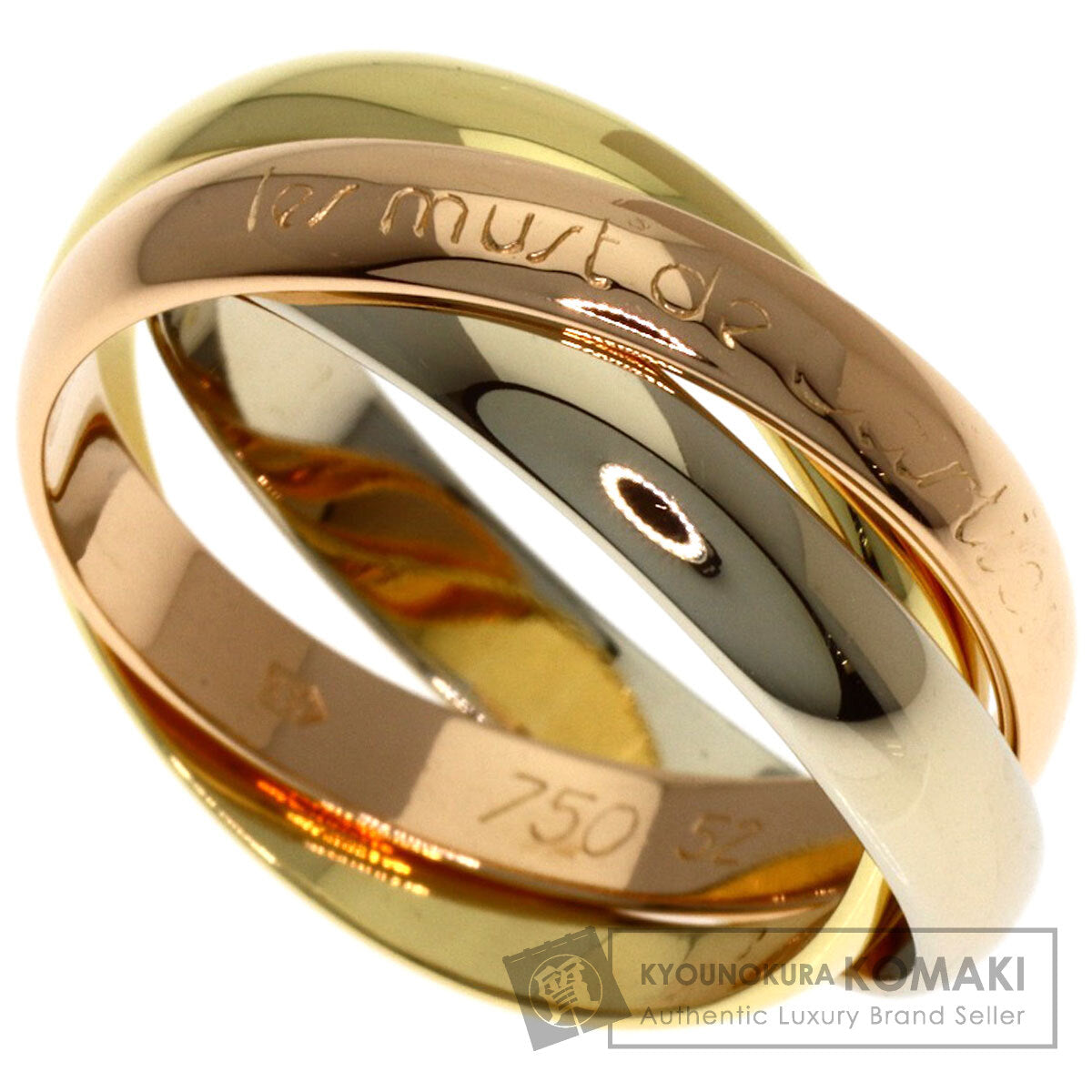 CARTIER Trinity #52 Ring K18 Yellow Gold K18 White GoldLadies [Used]