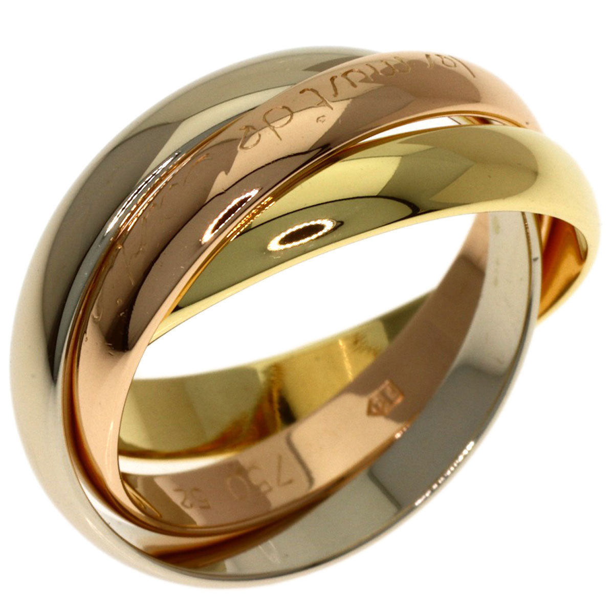 CARTIER Trinity #52 Ring K18 Yellow Gold K18 White GoldLadies [Used]