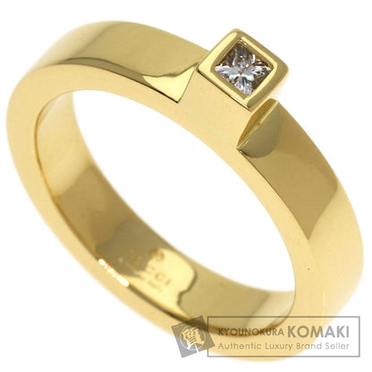 GUCCI Square Diamond Ring K18 Yellow Gold Ladies [Used]