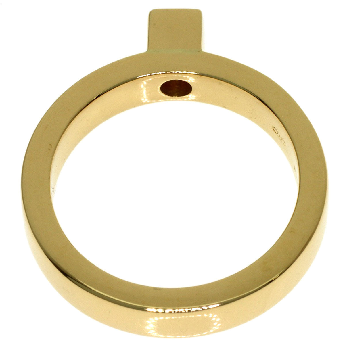 GUCCI Square Diamond Ring K18 Yellow Gold Ladies [Used]