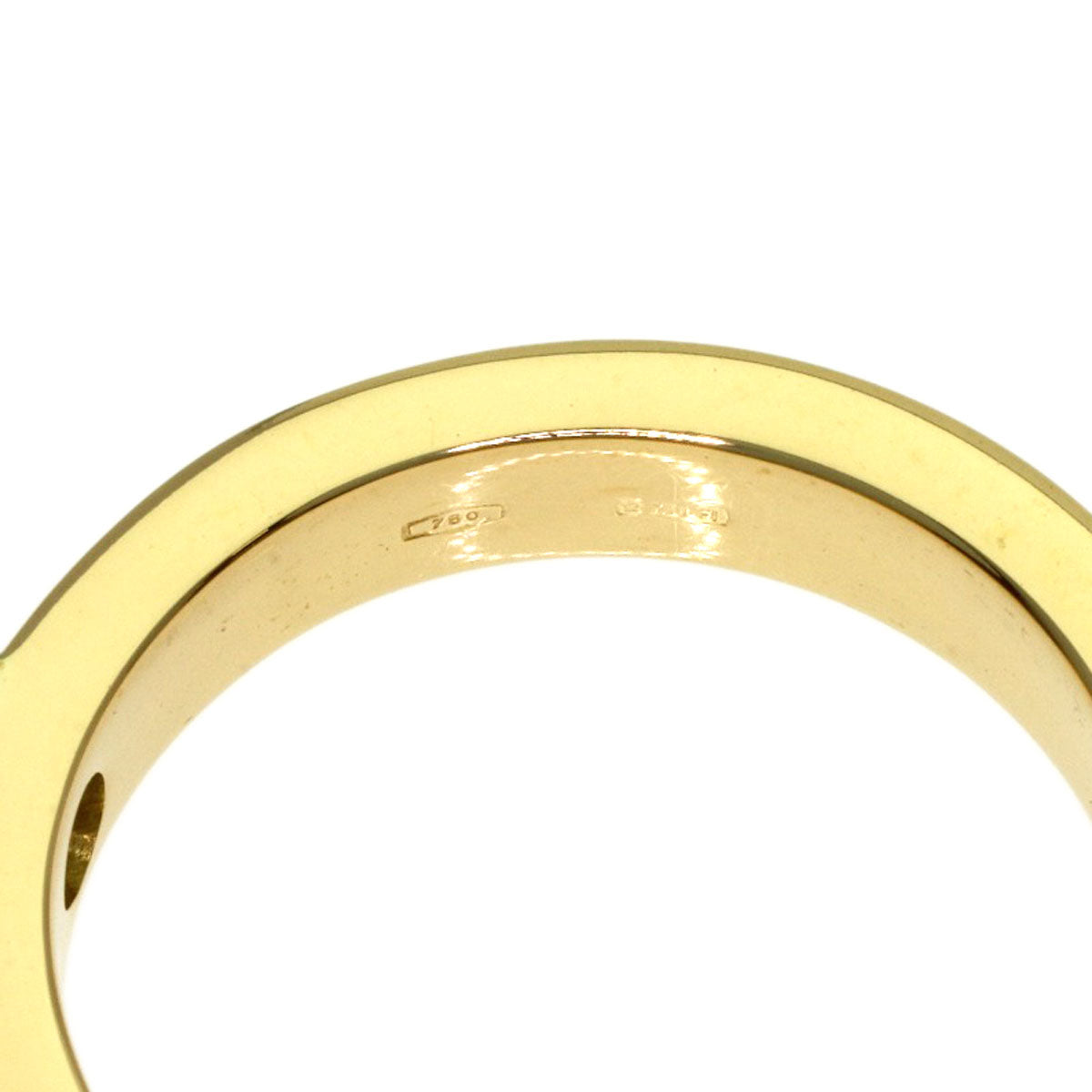 GUCCI Square Diamond Ring K18 Yellow Gold Ladies [Used]