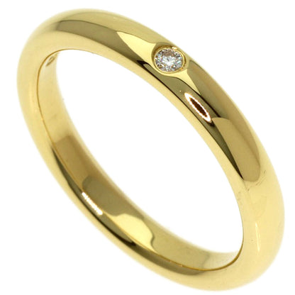 TIFFANY&Co. Stacking Band 1P Diamond Ring K18 Yellow Gold Ladies [Used]