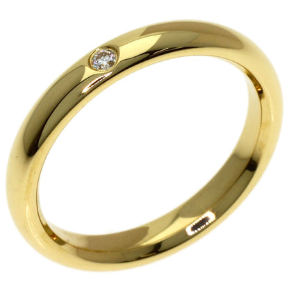 TIFFANY&Co. Stacking Band 1P Diamond Ring K18 Yellow Gold Ladies [Used]