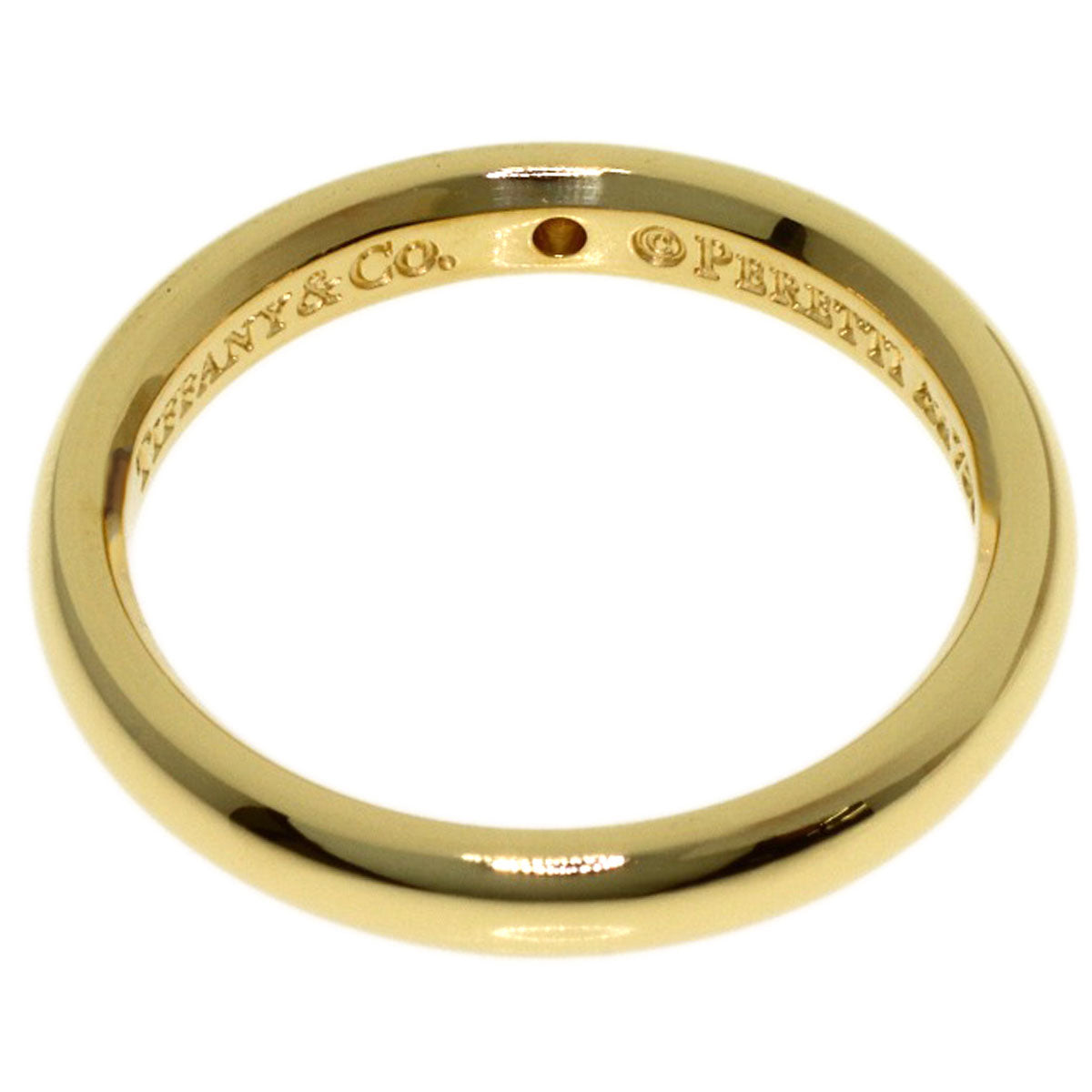 TIFFANY&Co. Stacking Band 1P Diamond Ring K18 Yellow Gold Ladies [Used]