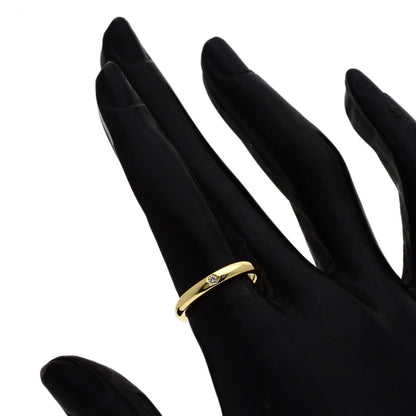 TIFFANY&Co. Stacking Band 1P Diamond Ring K18 Yellow Gold Ladies [Used]