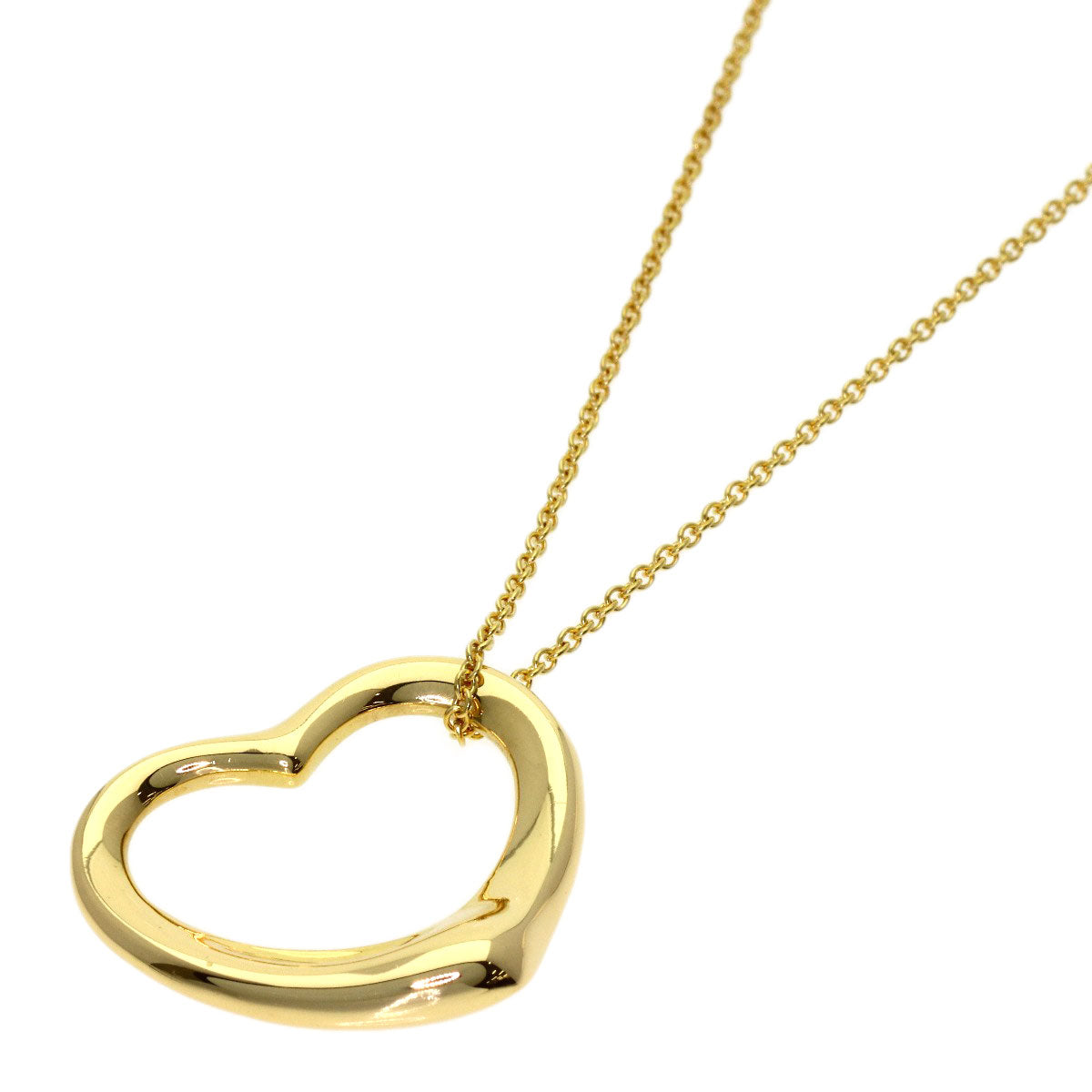 TIFFANY&Co. Open heart Necklace K18 Yellow Gold Ladies [Used]