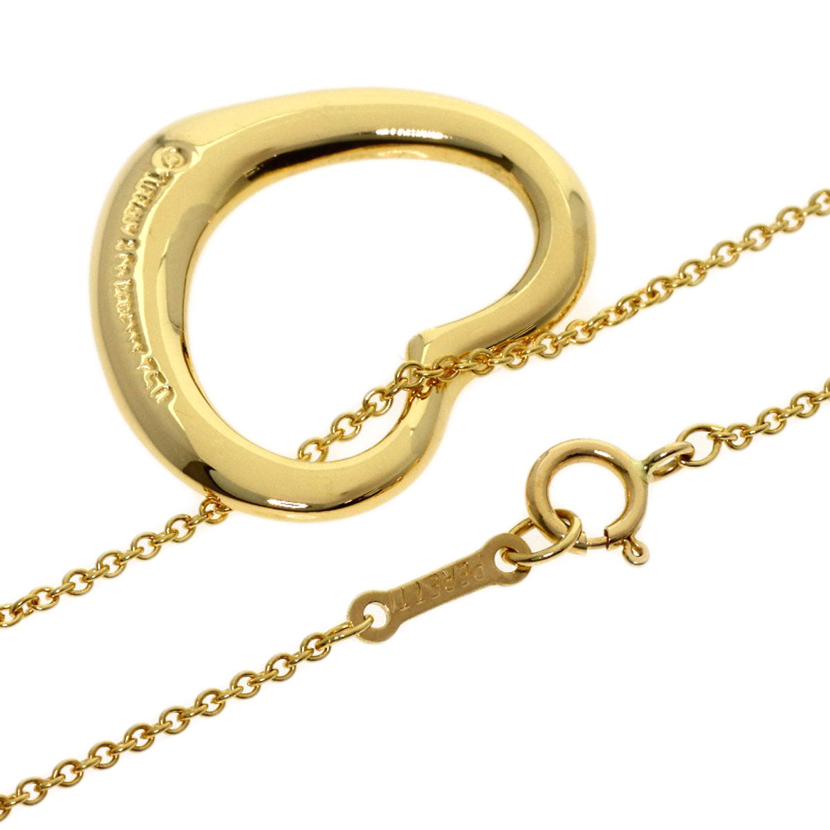 TIFFANY&Co. Open heart Necklace K18 Yellow Gold Ladies [Used]