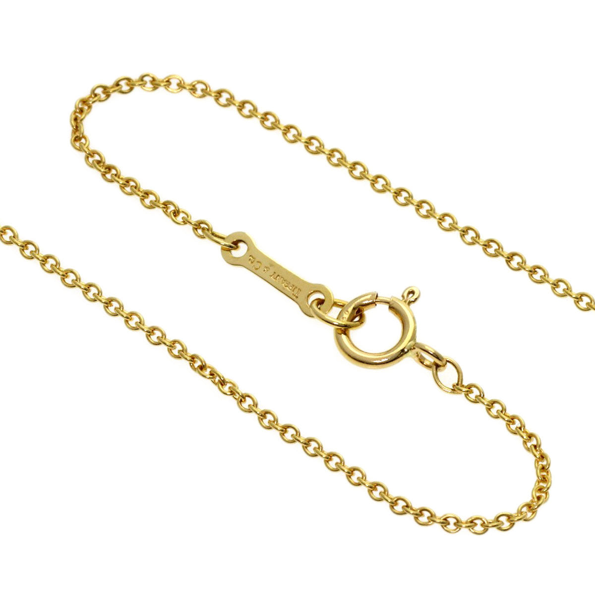 TIFFANY&Co. Open heart Necklace K18 Yellow Gold Ladies [Used]