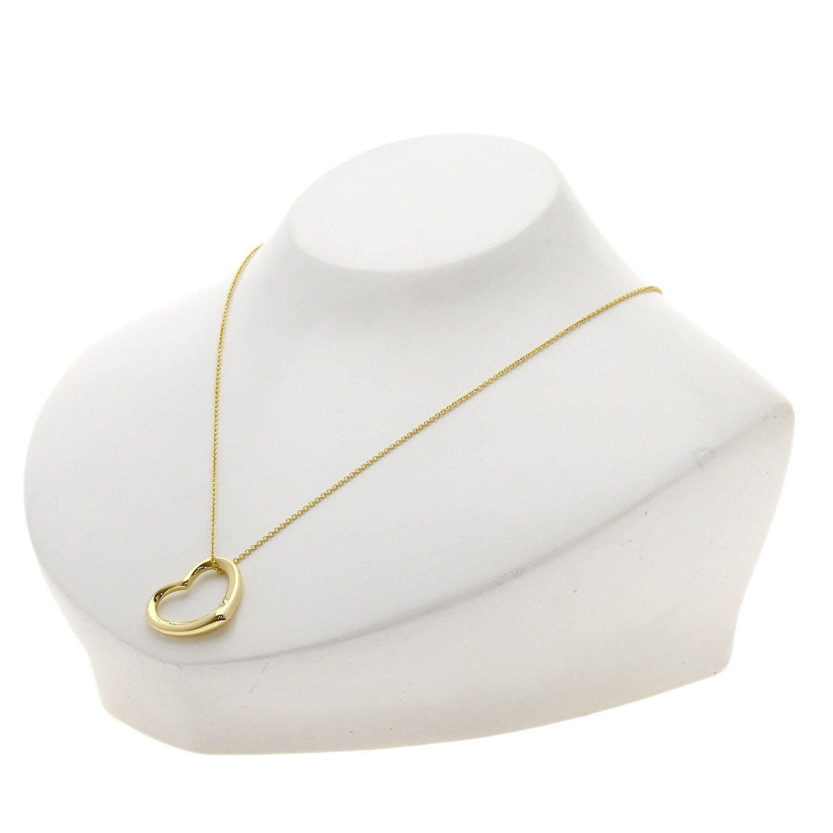 TIFFANY&Co. Open heart Necklace K18 Yellow Gold Ladies [Used]