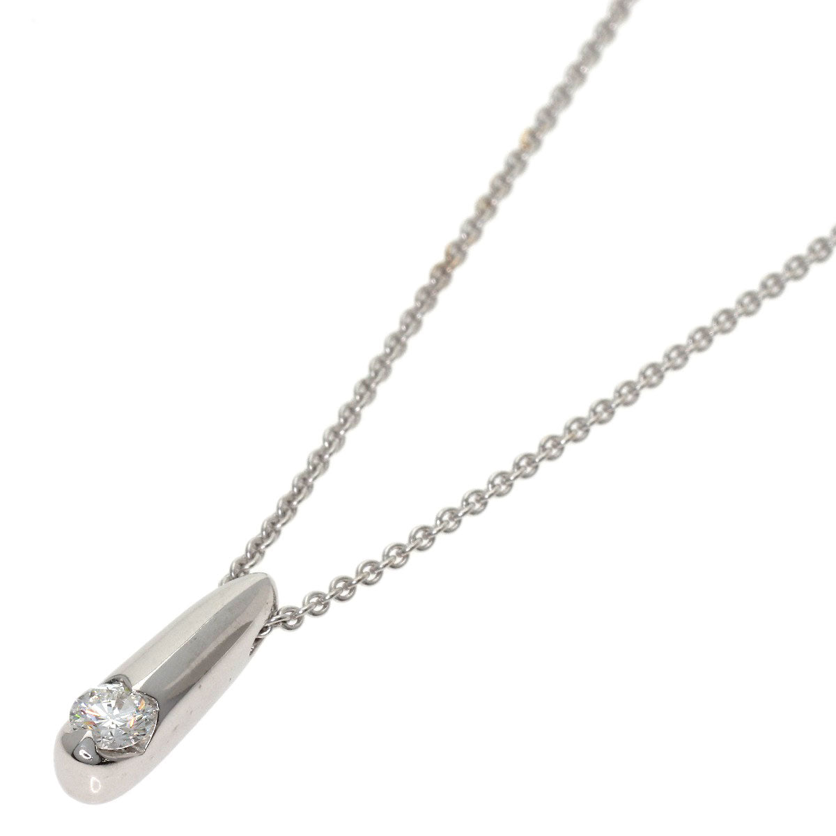 TASAKI 1P Diamond Necklace K18 White Gold Ladies [Used]