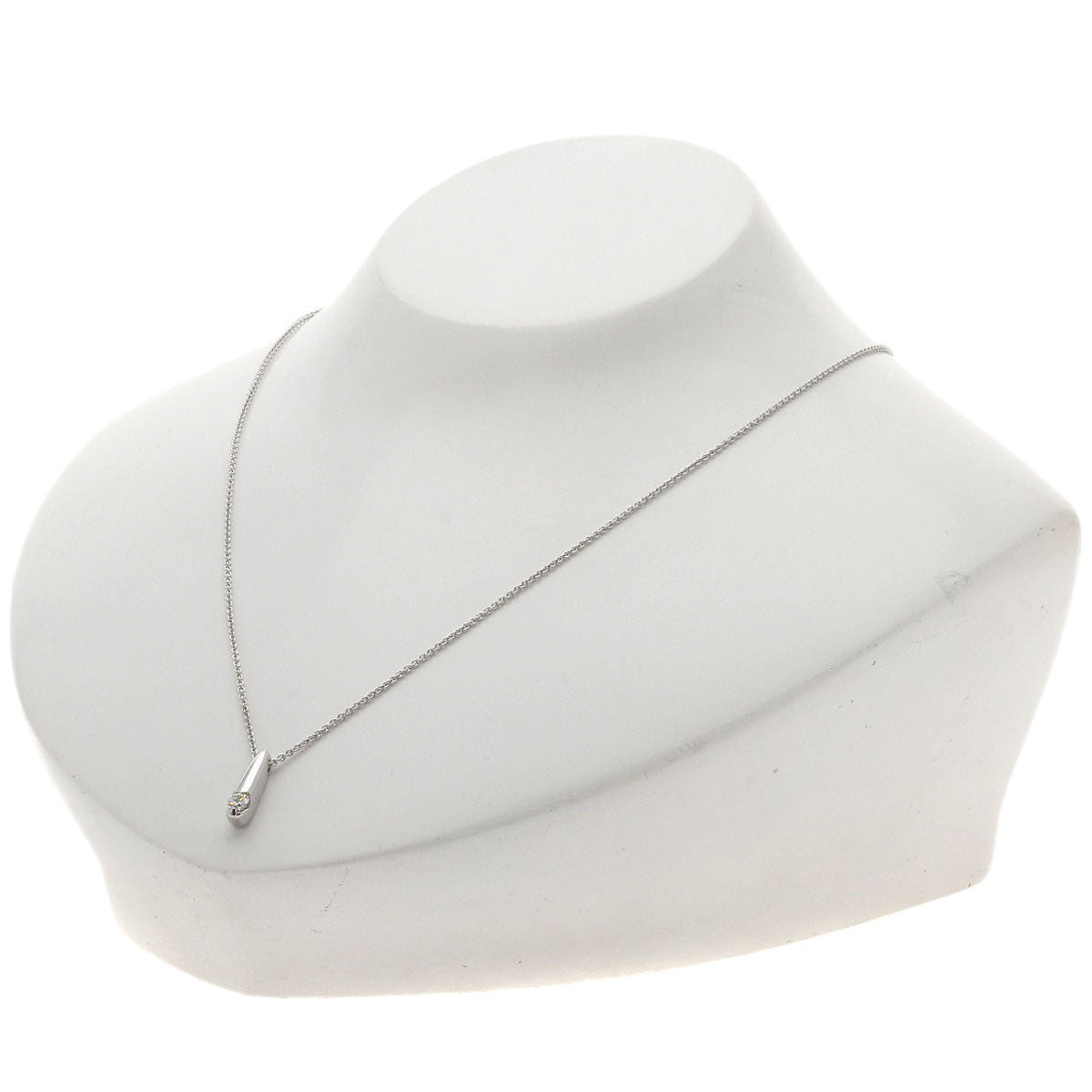 TASAKI 1P Diamond Necklace K18 White Gold Ladies [Used]