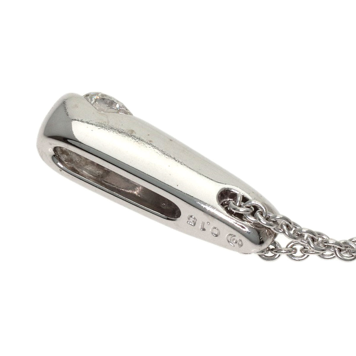 TASAKI 1P Diamond Necklace K18 White Gold Ladies [Used]